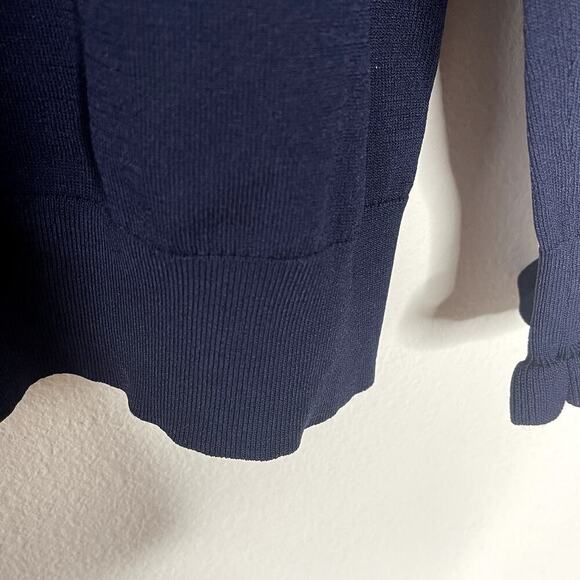 TED‎ BAKER London Hellgar Satin Contrast Ruffle Sweater Size 4 - Picture 9 of 10